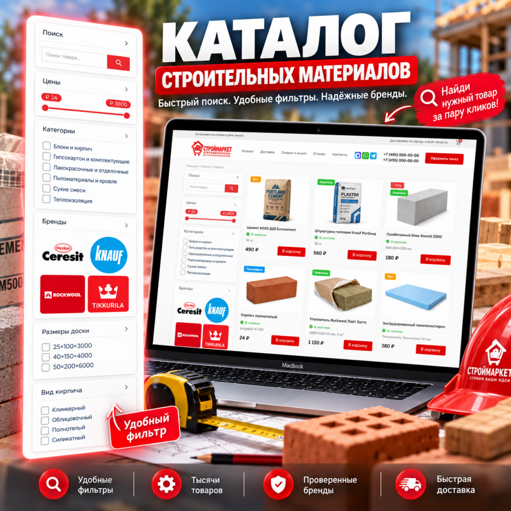 Создание интернет-магазина стройматериалов на WordPress